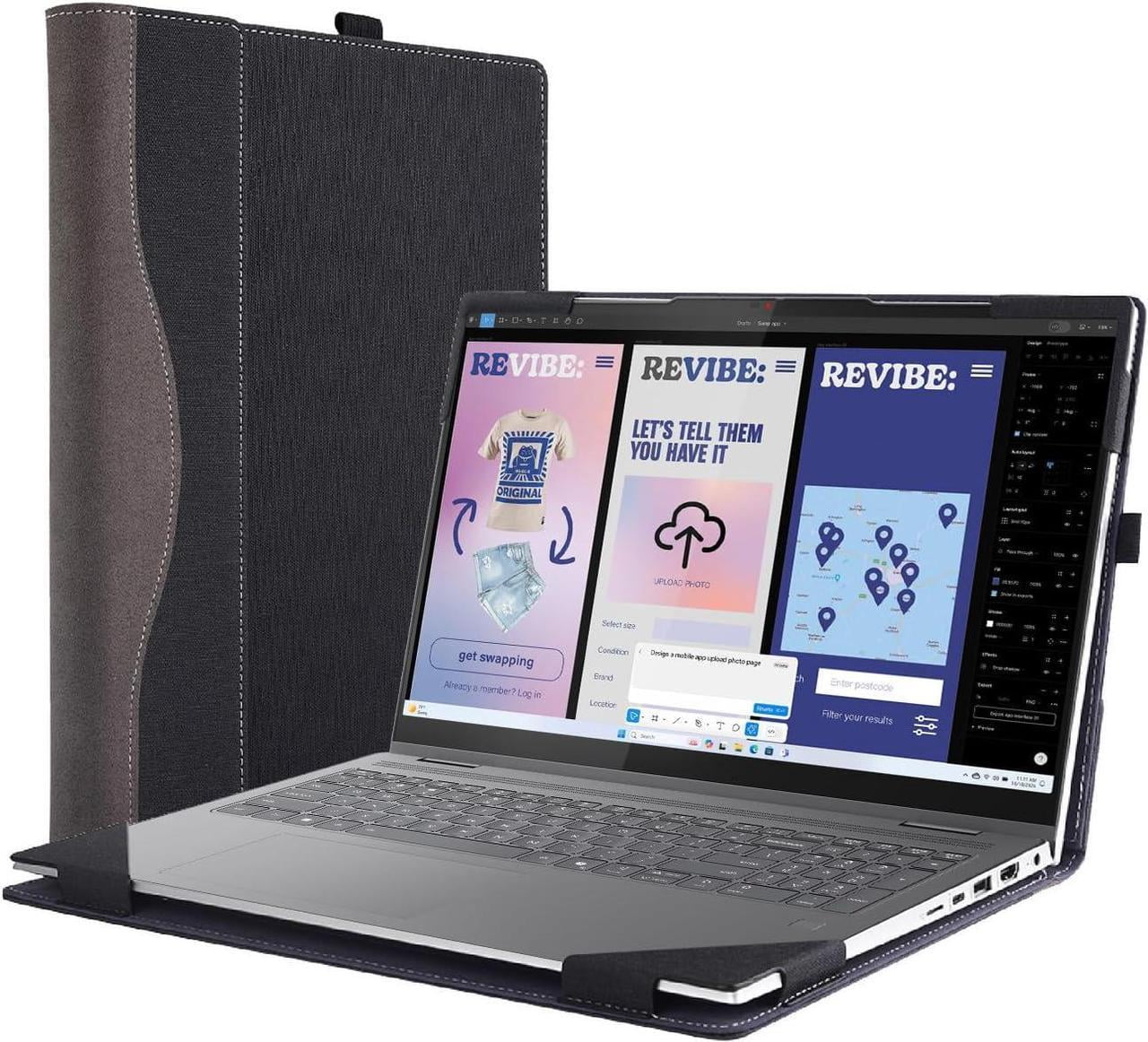 Laptop Case Cover for Lenovo Yoga 7i 2-in-1 16" 10th Gen / Yoga 7 2-in-1 16" 16ILL10 16AKP10 Detachable Notebook Sleeve Computer Bag PU Accessories with Heat Dissipation Hole