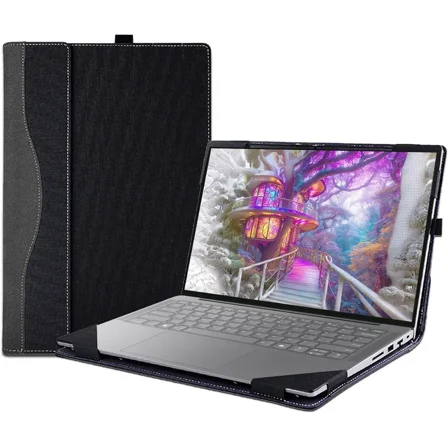 Laptop Case Cover for Lenovo Yoga Slim 7 14IMH9 & 14 inch Slim 7i Gen 9, PU Leather Notebook PC Bag Sleeve Accessories with Thermal Vent and Pen Holder