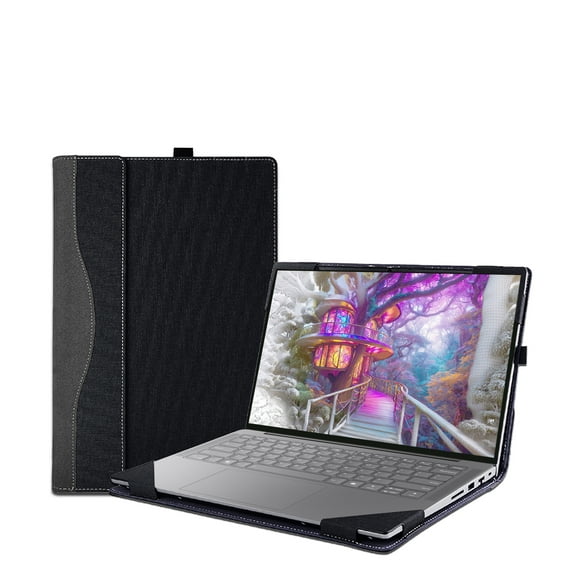Laptop Case Cover for Lenovo Yoga Slim 7 14IMH9 & for 14 inch Slim 7i Gen9,PU Leather Notebook PC Bag Sleeve accessories with Thermal vent and Pen holder