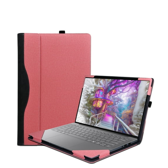 Laptop Case Cover for Lenovo Yoga Slim 7 14IMH9 & for 14 inch Slim 7i Gen9,PU Leather Notebook PC Bag Sleeve accessories with Thermal vent and Pen holder