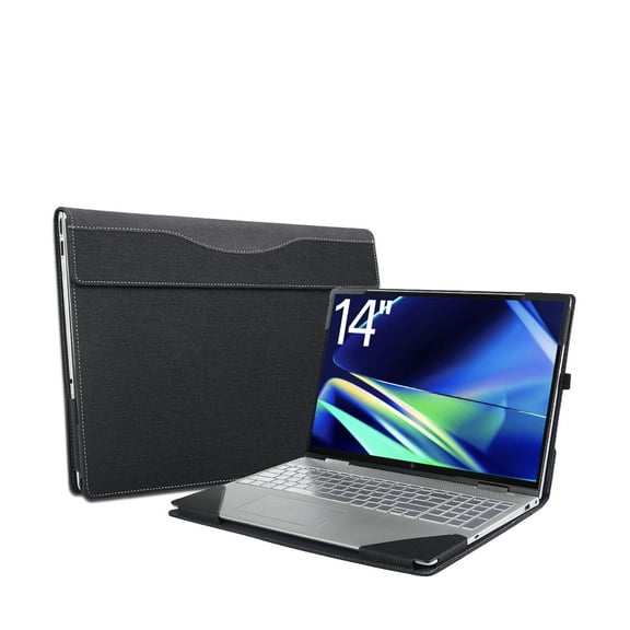 Laptop Case Cover for 14 inch HP Pavilion Plus Laptop 14-ey 14z-ey 14-ew 14t-ew Notebook PC Sleeve,Detachable PU leather Protective Bag Accessory
