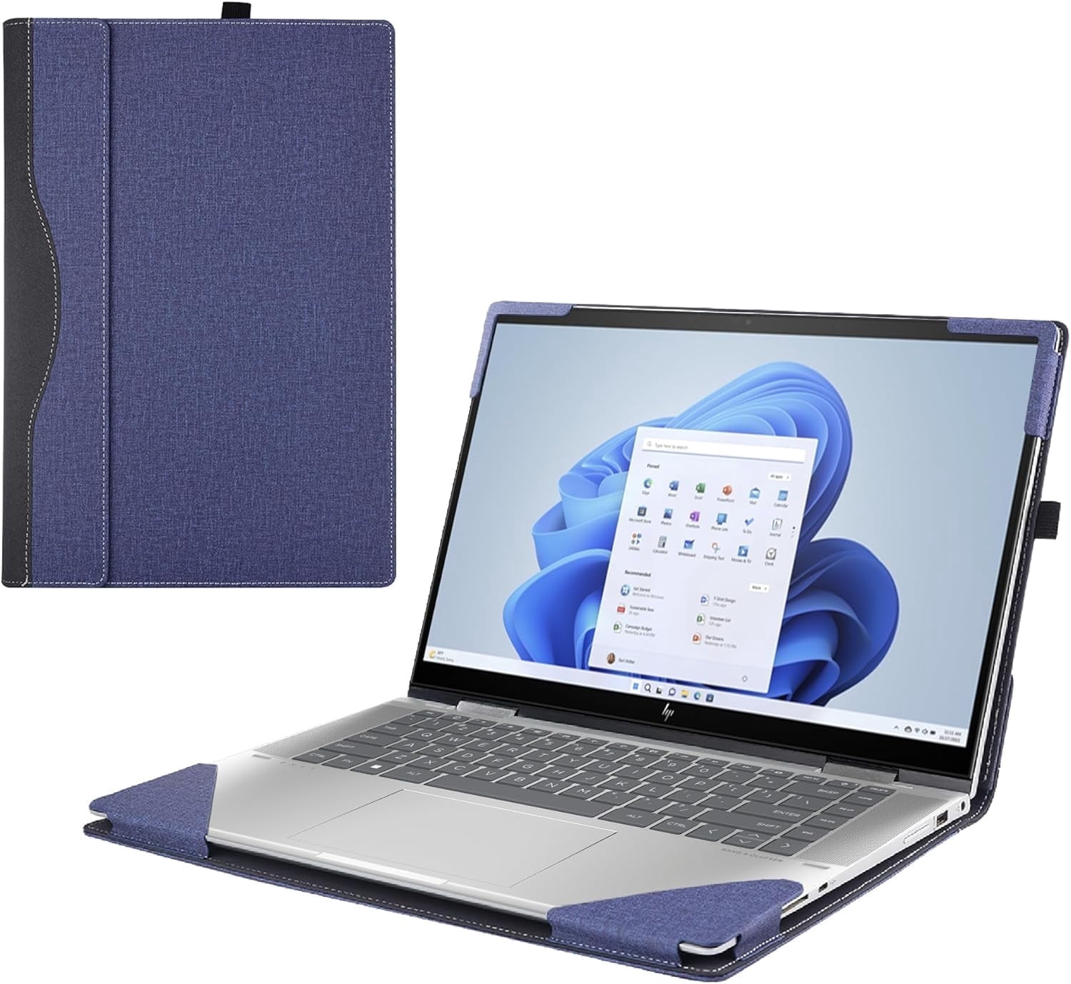 Laptop Case Cover for 14-inch Lenovo Flex 7 14IAU7 14IRU8 [Do Check Model] 2-in-1 PU Leather Protective Laptop Bag