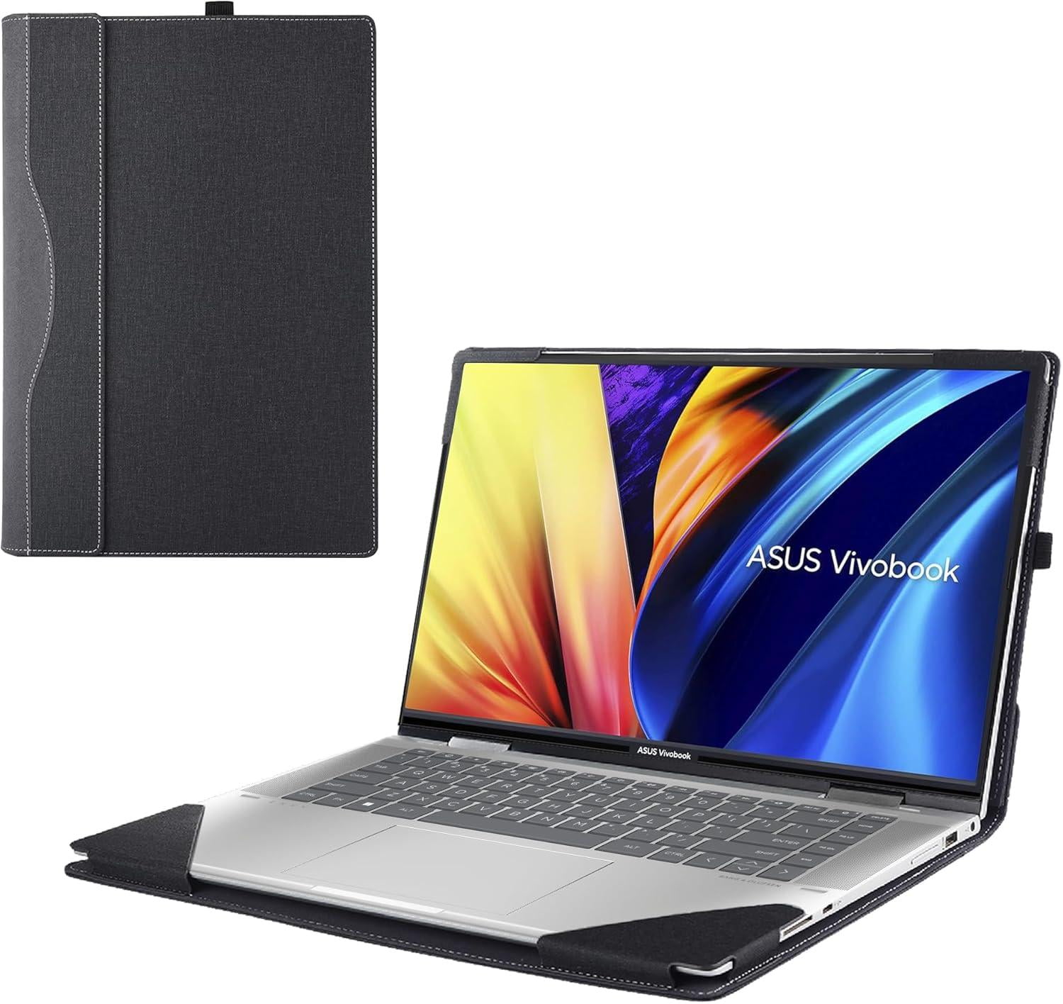 Laptop Case Cover for 16-inch ASUS VivoBook 16X S3604 K3605&VivoBook 16 X1605 M1605 Sleeve, Detachable 2-in-1 PU Leather Protective Shell Sleeve