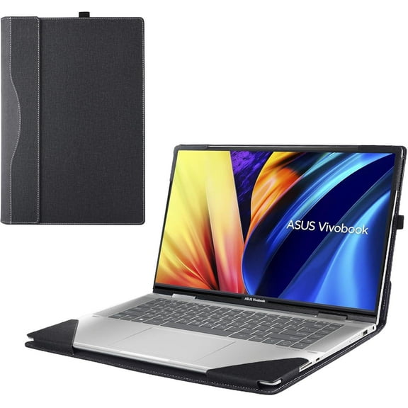 Laptop Case Cover for 16-inch ASUS VivoBook 16X S3604 K3605&VivoBook 16 X1605 M1605 Sleeve, Detachable 2-in-1 PU Leather Protective Shell Sleeve