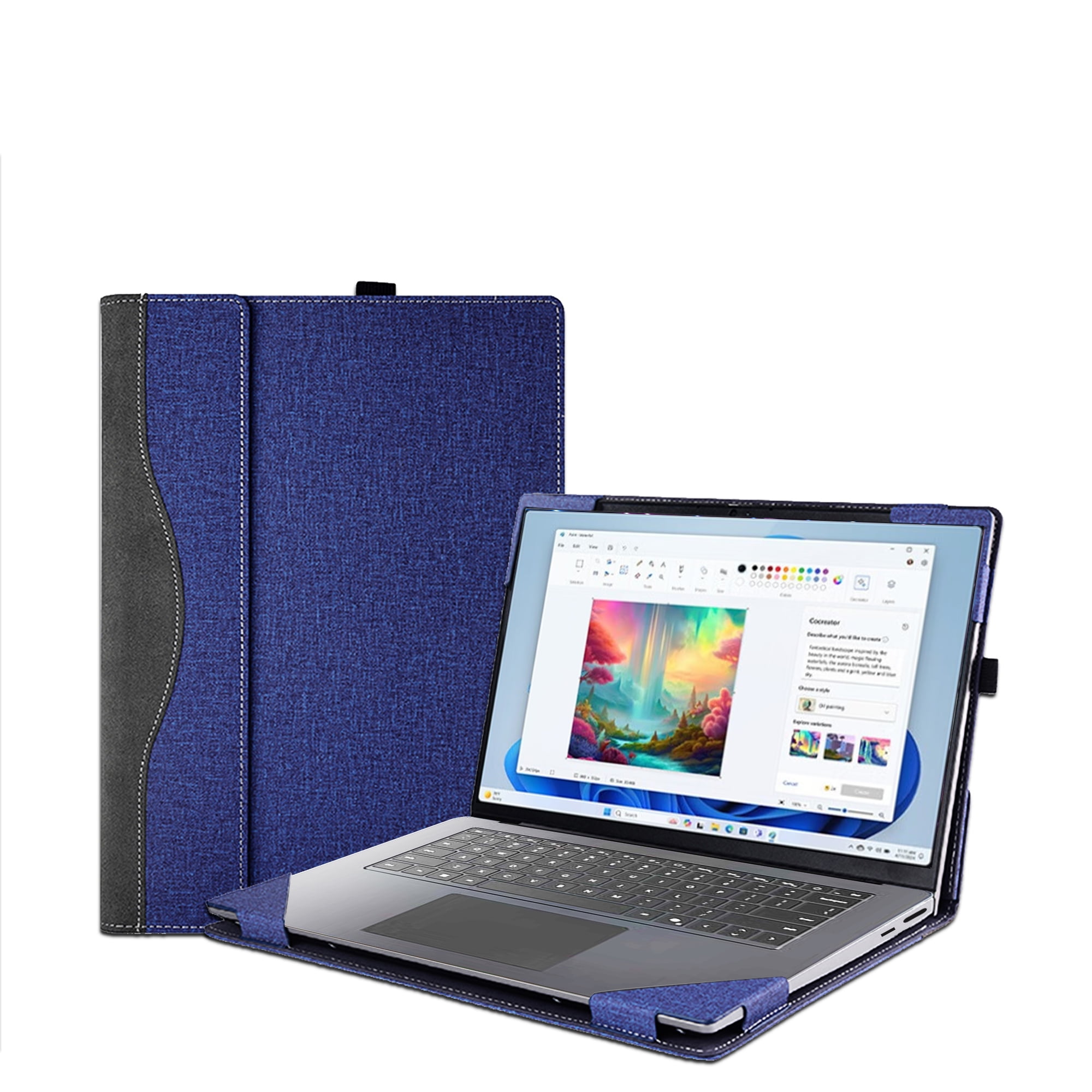 Laptop Case Cover for 2024 New 15 inch Microsoft Surface Laptop 7 [molde 2037] ,PU Leather Notebook PC Bag Protective Sleeve with Pen holder