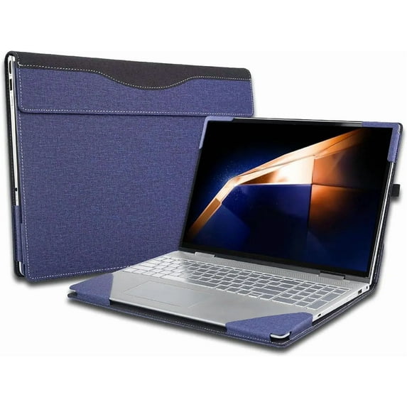 Laptop Case Cover for 2024 New Samsung Galaxy Book4 Edge 16",PU Leather Detachable Protective Sleeve Bag Accessories