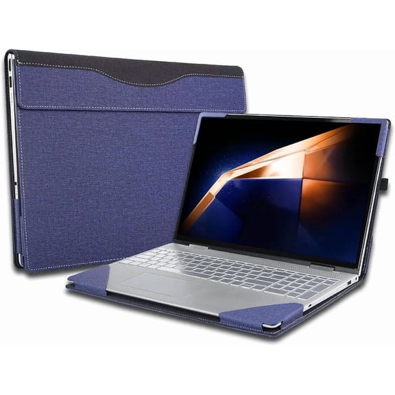Laptop Case Cover for 2024 New Samsung Galaxy Book4 Edge 16",PU Leather Detachable Protective Sleeve Bag Accessories