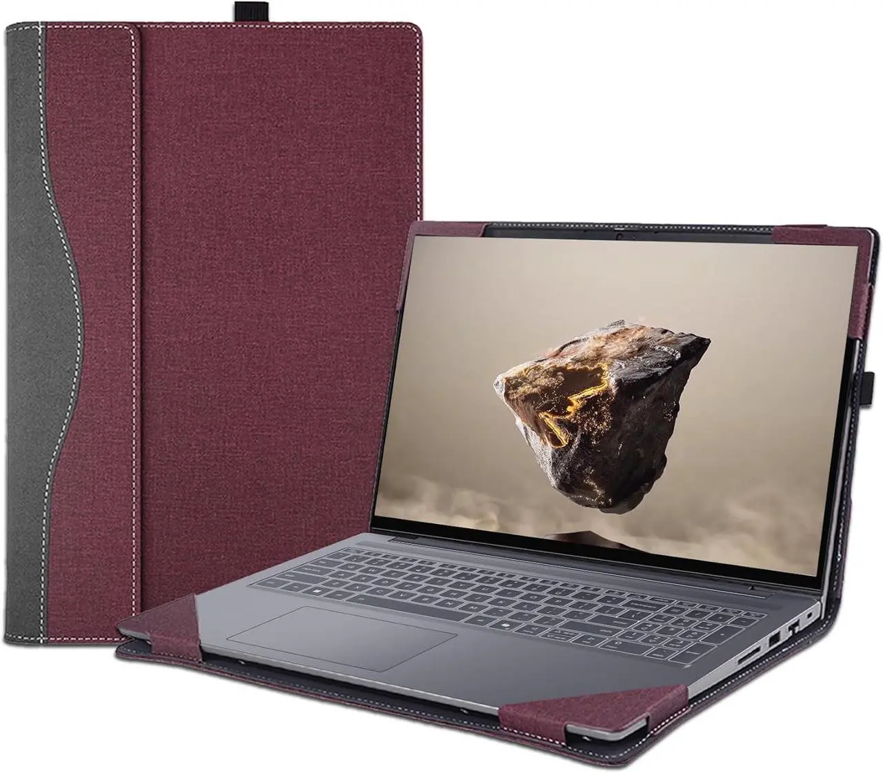 Laptop Case Cover for ASUS Vivobook S 15 S5506 M5506 & Vivobook S 16 S5606 M5606,PU Leather Detachable Protective Sleeve