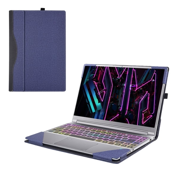 Laptop Case Cover for Acer Predator Triton 14 (PT14-51) 14" [not Compatible with Any Other Model] 2-in-1 PU Leather Notebook Sleeve(Blue)