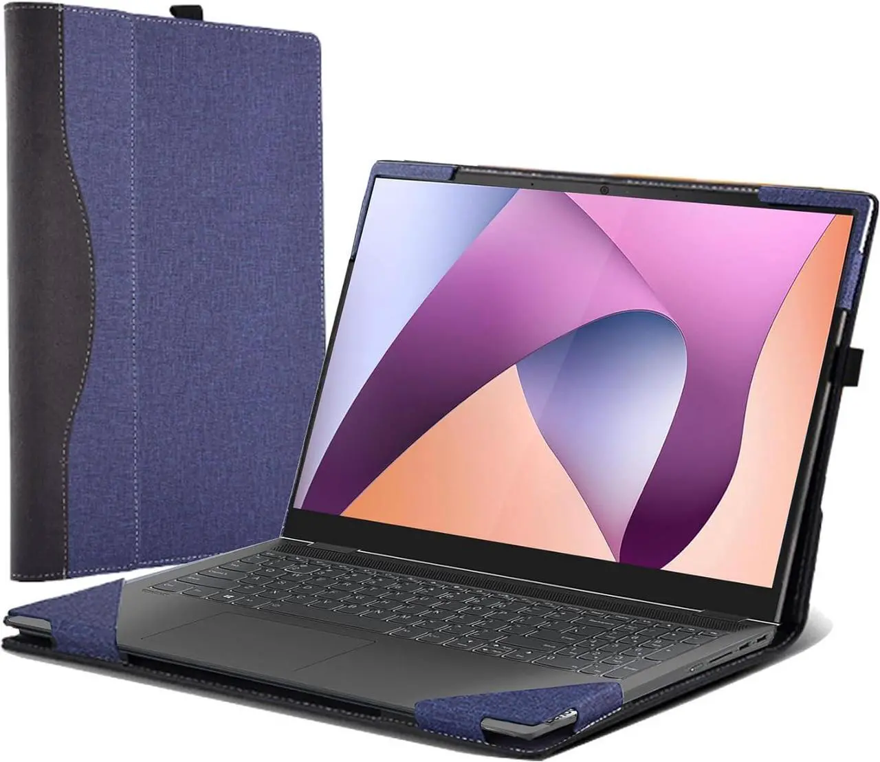 Laptop Case Cover for Lenovo IdeaPad 5 2-in-1 14IAL10 /14AKP10 (not for Gen9) 14 inch Notebook PC Sleeve,PU Leather Protective Shell Bag Accessories