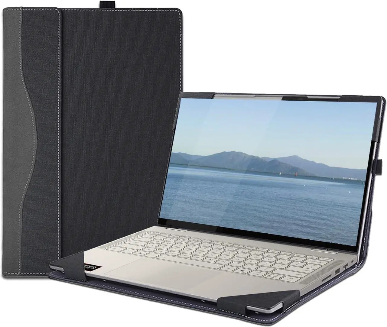 Laptop Case Cover for Lenovo IdeaPad 5 2-in-1 14IAL10 /14AKP10 (not for Gen9) 14 inch Notebook PC Sleeve,PU Leather Protective Shell Bag Accessories