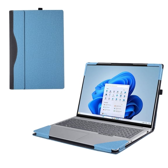 Laptop Case Cover for Lenovo IdeaPad 5 Pro 16 inch [not Compatible with Any Other Model] .2-in-1 PU Leather Detachable Notebook Sleeve（Light blue）