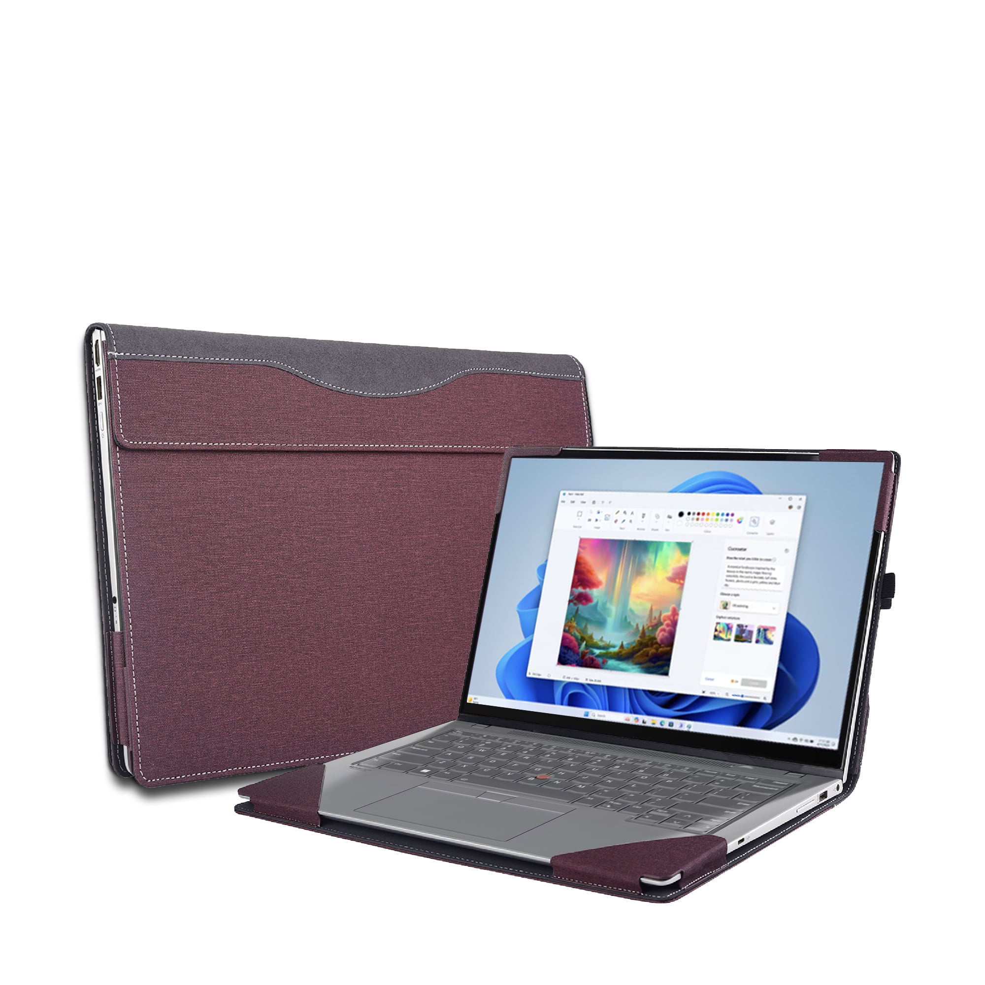 Laptop Case Cover for Lenovo IdeaPad Slim 5 13ARP10 (13.3 inch Gen10) Notebook PC Sleeve,Detachable PU leather Protective shell Bag Accessories