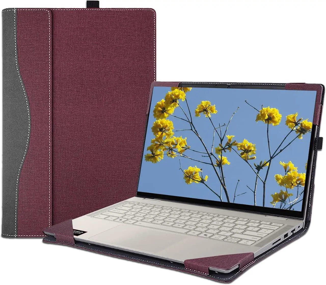 Laptop Case Cover for Lenovo Yoga 7 2-in-1 14ILL10/14AKP10 Notebook PC Sleeve[not for Other Models],PU Leather Protective Shell Bag Accessories