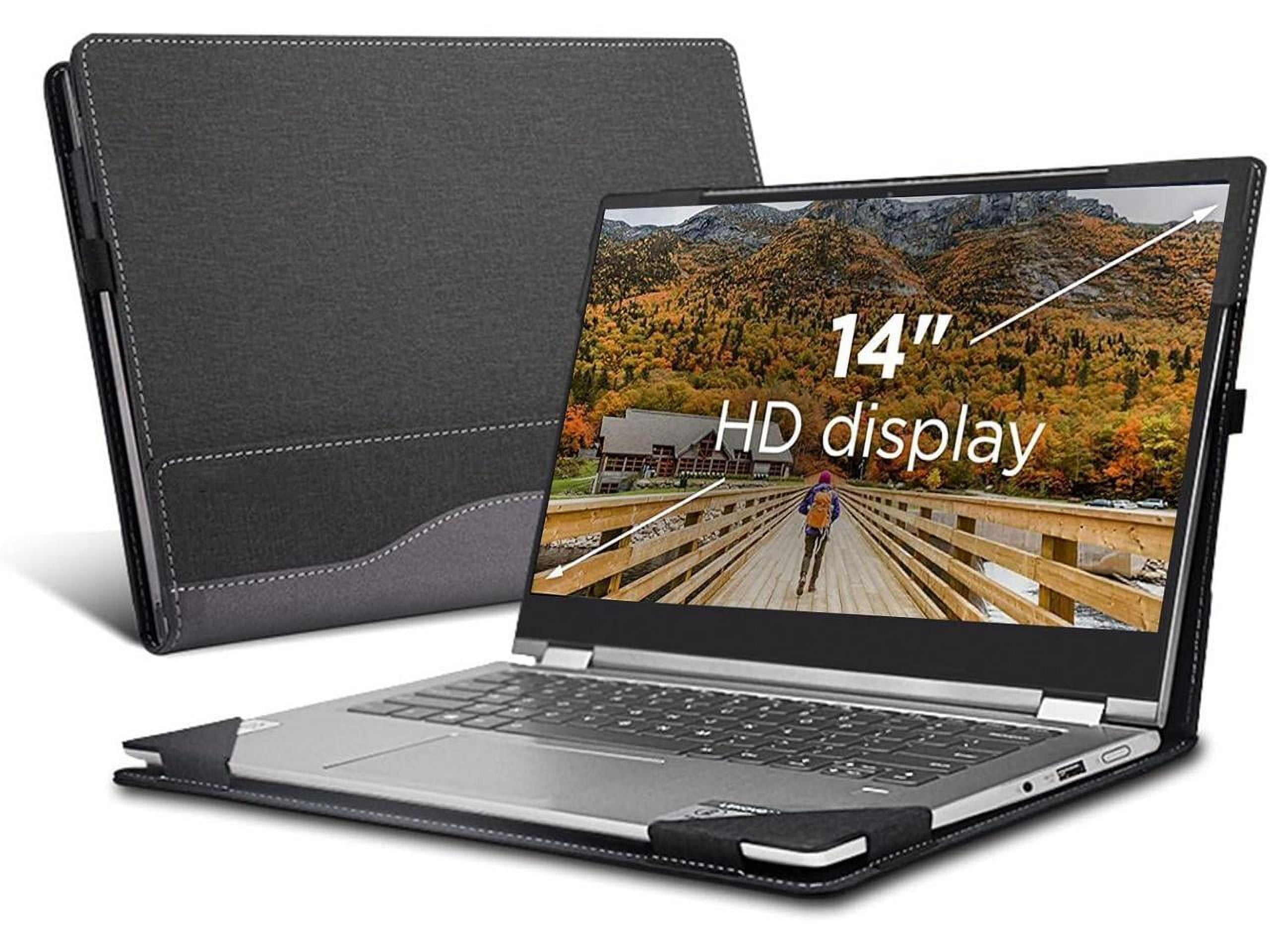 Laptop Case Detachable Protective Case for Lenovo IdeaPad 3 14IIL05 - IdeaPad 14s 2020 are/IIL/IML,ThinkPad E480/E485/E490/E495 14 inch Selected PU Leather Cover