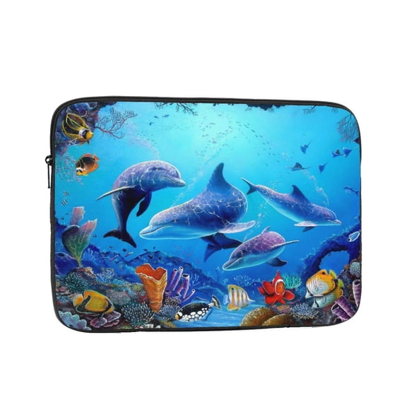 Laptop Case Protect Sleeve Bag Shockproof Protective Notebook Computer Cover 10 inch, Dolphins Rainbow Dolphin