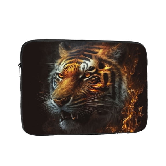 Laptop Case Protect Sleeve Bag Shockproof Protective Notebook Computer Cover 10 inch, Fire King Tiger Face Art