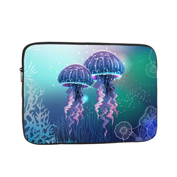 Laptop Case Protect Sleeve Bag Shockproof Protective Notebook Computer Cover 10 inch, Magic Neon Light Jellyfish