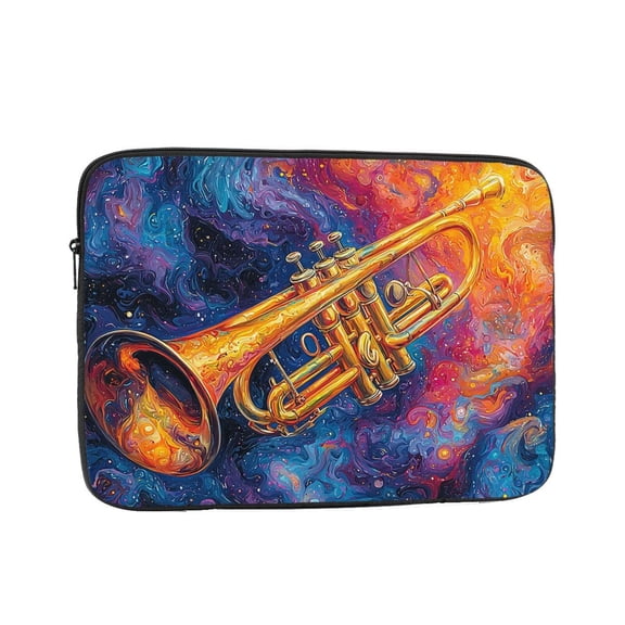 Laptop Case Protect Sleeve Bag Shockproof Protective Notebook Computer Cover 10 inch, Trumpet Music Psychedelic