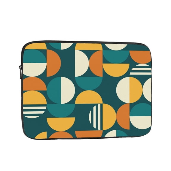 Laptop Case Protect Sleeve Bag Shockproof Protective Notebook Computer Cover 12 inch, Geometric Mid Century Retro