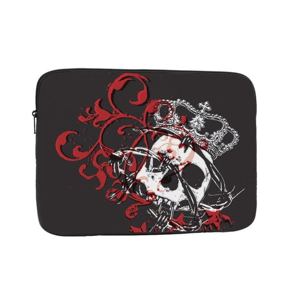 Laptop Case Protect Sleeve Bag Shockproof Protective Notebook Computer Cover 12 inch, Gothic Crown Skull