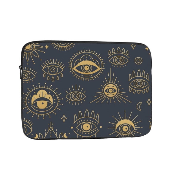 Laptop Case Protect Sleeve Bag Shockproof Protective Notebook Computer Cover 13 inch, Gold Evil Eye