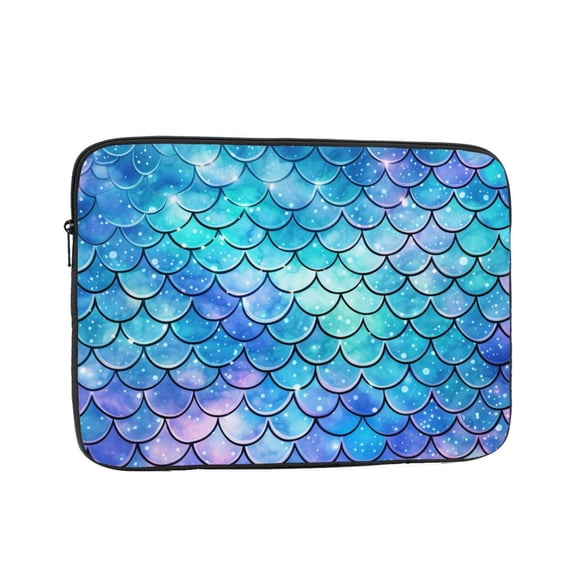 Laptop Case Protect Sleeve Bag Shockproof Protective Notebook Computer Cover 13 inch, Mermaid Scales Fish Scale Blue