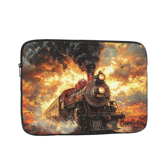 Laptop Case Protect Sleeve Bag Shockproof Protective Notebook Computer Cover 13 inch, Retro Steam Train Vintage