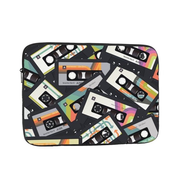 Laptop Case Protect Sleeve Bag Shockproof Protective Notebook Computer Cover 13 inch, Retro Vintage Cassette Tape