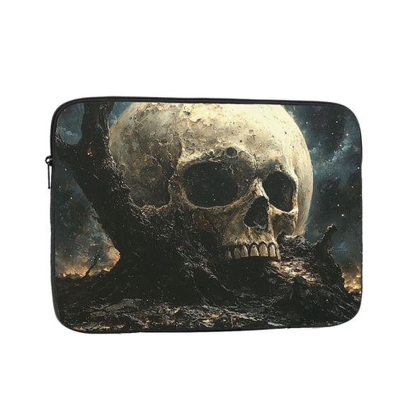 Laptop Case Protect Sleeve Bag Shockproof Protective Notebook Computer Cover 13 inch, Skull Horror Goth Moon Night