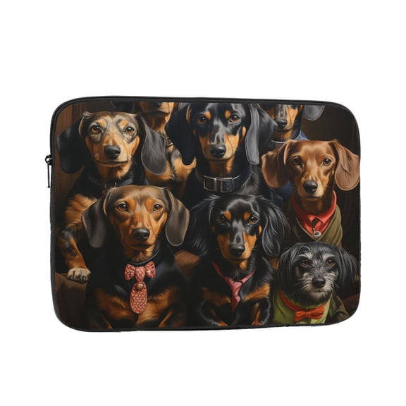 Laptop Case Protect Sleeve Bag Shockproof Protective Notebook Computer Cover 15 inch, Dachshund Sausage Dogs Art