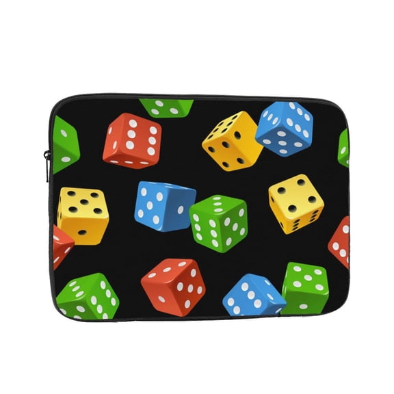 Laptop Case Protect Sleeve Bag Shockproof Protective Notebook Computer Cover 15 inch, Dice Pattern Colorful Cube