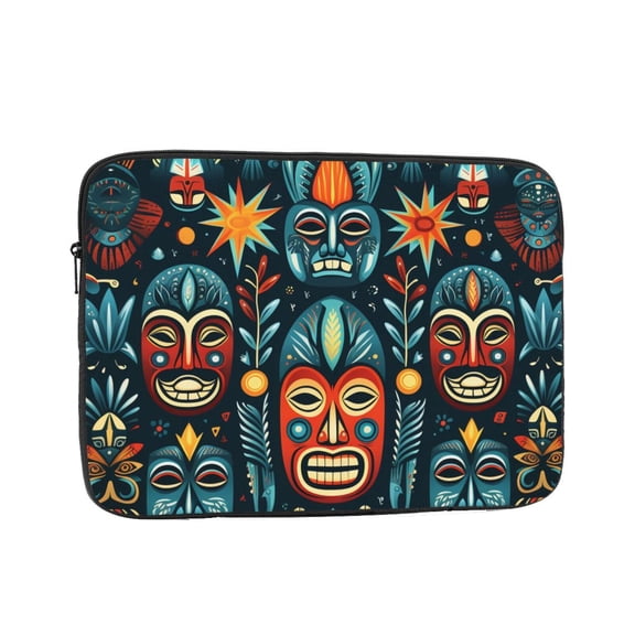 Laptop Case Protect Sleeve Bag Shockproof Protective Notebook Computer Cover 15 inch, Hawaiian Tiki Tribal Retro Starry