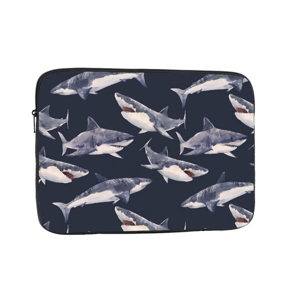 Laptop Case Protect Sleeve Bag Shockproof Protective Notebook Computer Cover 15 inch, Watercolor Shark Vintage