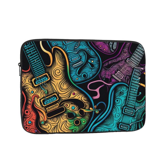 Laptop Case Protect Sleeve Bag Shockproof Protective Notebook Computer Cover 17 inch, Electric Guitars Rock Music Colorful
