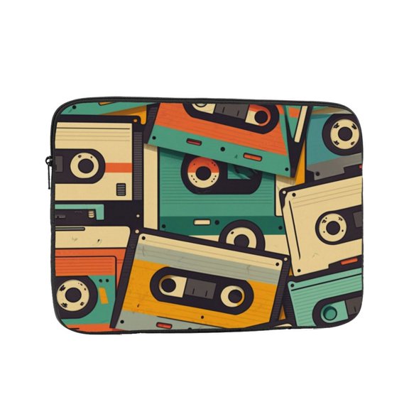 Laptop Case Protect Sleeve Bag Shockproof Protective Notebook Computer Cover 17 inch, Retro Cassette Tape Vintage Art