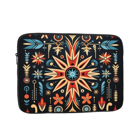 Laptop Case Protect Sleeve Bag Shockproof Protective Notebook Computer Cover 17 inch, Southwest Native American Art Black