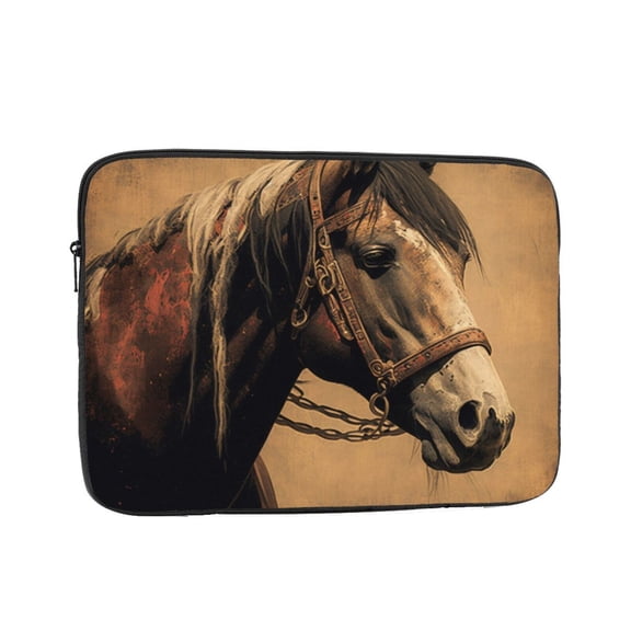 Laptop Case Protect Sleeve Bag Shockproof Protective Notebook Computer Cover 17 inch, Vintage Horse Western Retro