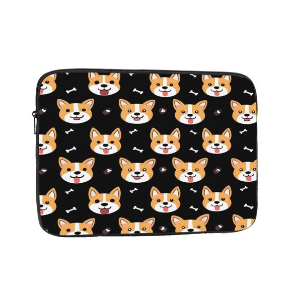Laptop Case Shockproof Sleeve Water Resistant Computer Bag Fits Tablet Notebook Ultrabook For Travel Office 10 Inch Corgi And Bones (2)