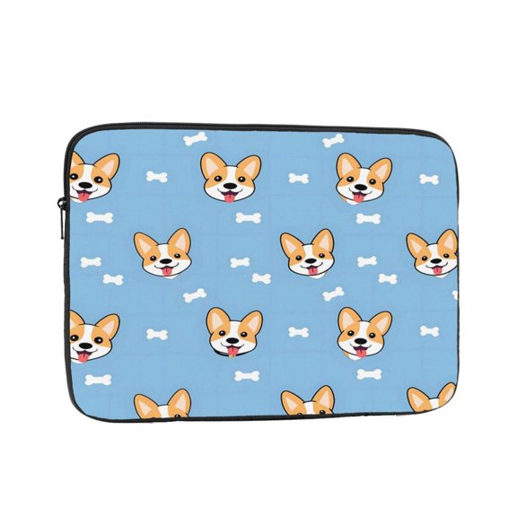 Laptop Case Shockproof Sleeve Water Resistant Computer Bag Fits Tablet Notebook Ultrabook For Travel Office 10 Inch Corgi And Bones (3)