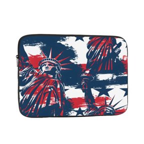 Laptop Case Shockproof Sleeve Water Resistant Computer Bag Fits Tablet Notebook Ultrabook For Travel Office 10 Inch Independence Day Theme Star (8)