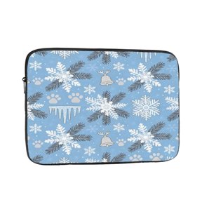 Laptop Case Shockproof Sleeve Water Resistant Computer Bag Fits Tablet Notebook Ultrabook For Travel Office 10 Inch Winter Theme (2)