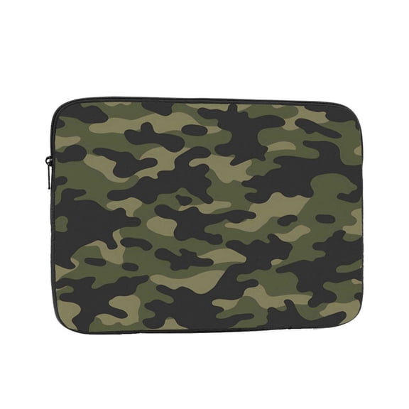 Laptop Case Shockproof Sleeve Water Resistant Computer Bag Fits Tablet Notebook Ultrabook For Travel Office 13 Inch Military Green Camouflage