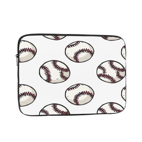Laptop Case Shockproof Sleeve Water Resistant Computer Bag Fits Tablet Notebook Ultrabook For Travel Office 10 Inch Baseball Theme Sporty Dynamic White Baseballs With Red Stitching