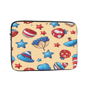 Laptop Case Shockproof Sleeve Water Resistant Computer Bag Fits Tablet Notebook Ultrabook For Travel Office 10 Inch Independence Day Theme Elements Star (3)