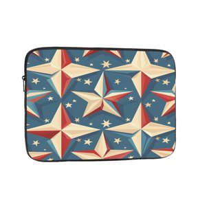 Laptop Case Shockproof Sleeve Water Resistant Computer Bag Fits Tablet Notebook Ultrabook For Travel Office 10 Inch Independence Day Theme Elements Star (7)