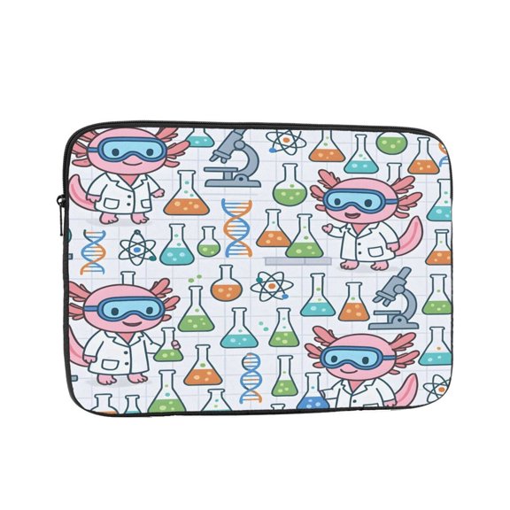 Laptop Case Shockproof Sleeve Water Resistant Computer Bag Fits Tablet Notebook Ultrabook For Travel Office 10 Inch Science Lab Axolotls - Educational Play