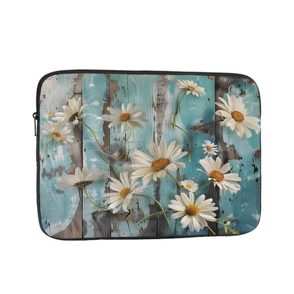 Laptop Case Shockproof Sleeve Water Resistant Computer Bag Fits Tablet Notebook Ultrabook For Travel Office 10 Inch Turquoise Wood Farmhouse Sunflowers (12)