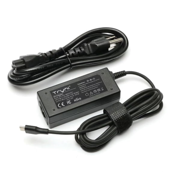 Laptop Charger AC Power Adapter for Dell LA45NM150 689C4 HDCY5 492-BBUU XPS 12 9250 T02H001 Inspiron Chromebook 14 7486 P94 2-in-1 13 3380 6TXJ4 USB-C Type-C Power Cord Supply New