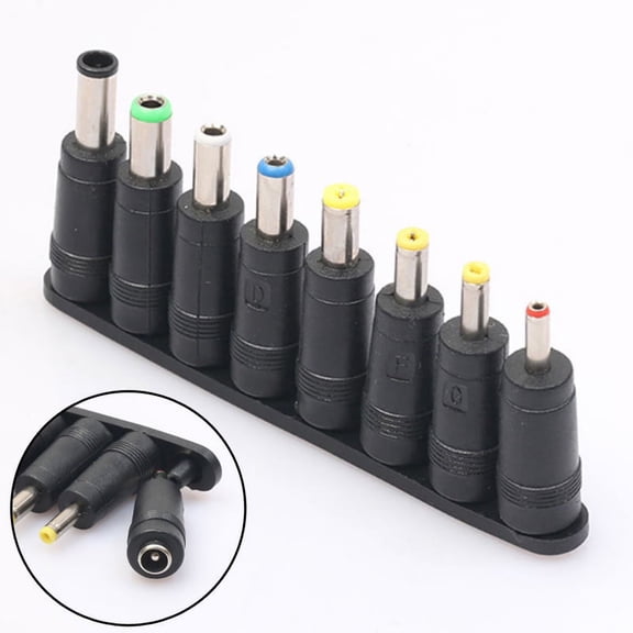 Laptop Charger Adapter Tips 8 Interchangeable Connectors for Most Major Brands, Universal Power Supply Replacement for Notebooks, Laptops & Compatible Devices